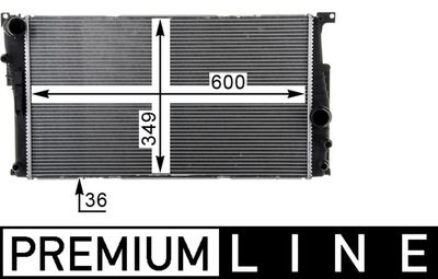 Радиатор, охлаждение двигателя MAHLE CR 1725 000P