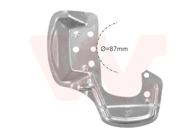 Dubļu sargs, Bremžu disks VAN WEZEL 3776372