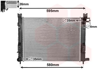 Radiators, Motora dzesēšanas sistēma VAN WEZEL 15002008