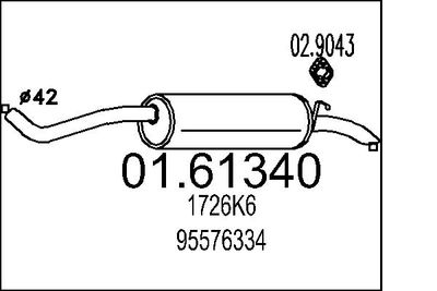 Глушитель выхлопных газов конечный MTS 01.61340