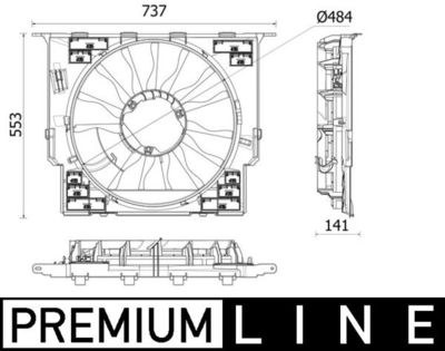 Ventilators, Motora dzesēšanas sistēma MAHLE CFF 534 000P