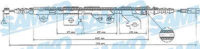 Тросик, cтояночный тормоз SAMKO C0480B