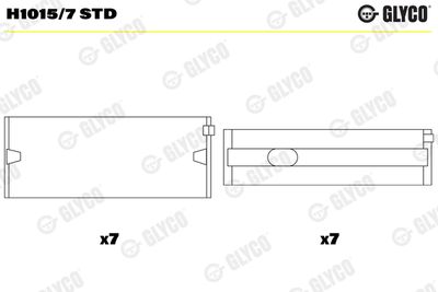 Подшипник коленвала GLYCO H1015/7 STD