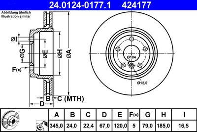Тормозной диск ATE 24.0124-0177.1