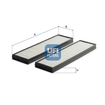 Фильтр, воздух во внутренном пространстве UFI 53.163.00