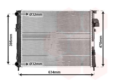 Radiators, Motora dzesēšanas sistēma VAN WEZEL 43002303
