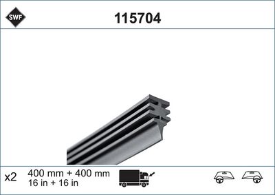 Stikla tīrītāja gumija SWF 115704