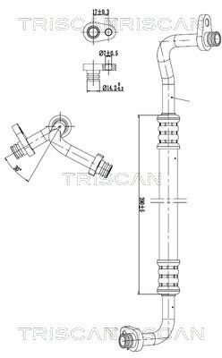 Трубопровод высокого / низкого давления, кондиционер TRISCAN 9010 28055