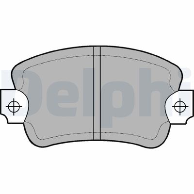 Комплект тормозных колодок, дисковый тормоз DELPHI LP197