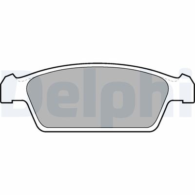 Комплект тормозных колодок, дисковый тормоз DELPHI LP1100