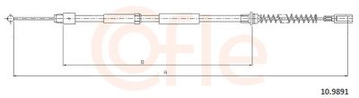 Тросик, cтояночный тормоз COFLE 92.10.9891