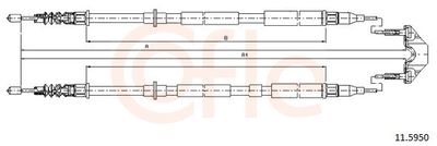 Тросик, cтояночный тормоз COFLE 92.11.5950