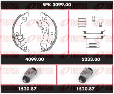 Bremžu komplekts, Trumuļu bremzes REMSA SPK 3099.00