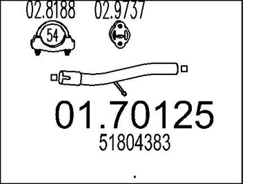 Izplūdes caurule MTS 01.70125