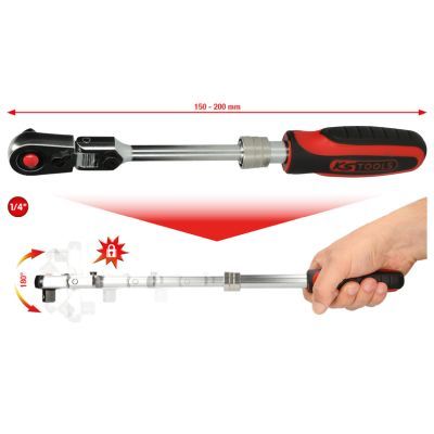 Uzgriežņu atslēga ar pārslēdzamu sprūdmehānismu KS TOOLS 914.1420