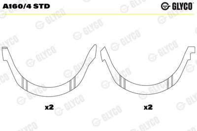 Дистанционная шайба, коленчатый вал GLYCO A160/4 STD