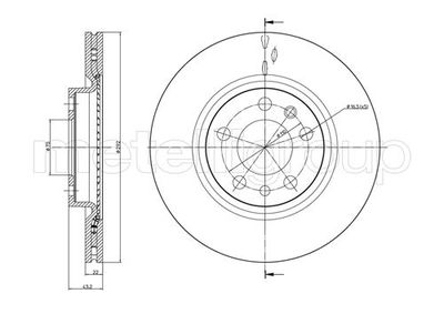 Bremžu diski METELLI 23-0863C