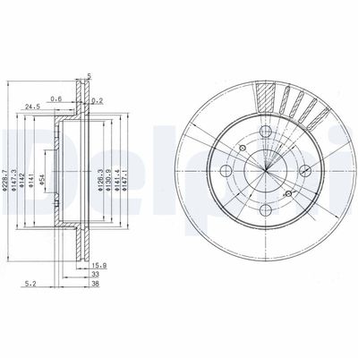 Bremžu diski DELPHI BG3173