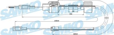 Трос, управление сцеплением SAMKO C0522C
