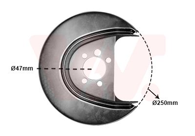 Dubļu sargs, Bremžu disks VAN WEZEL 5829374