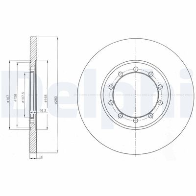 Bremžu diski DELPHI BG4075