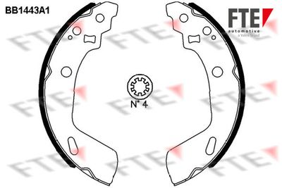 Bremžu loku komplekts FTE 9100166