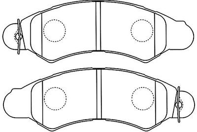 Bremžu uzliku kompl., Disku bremzes KAVO PARTS KBP-8024
