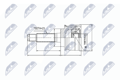 Шарнирный комплект, приводной вал NTY NPZ-SU-009