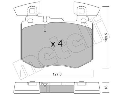 Комплект тормозных колодок, дисковый тормоз METELLI 22-1310-0