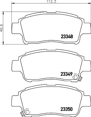 Bremžu uzliku kompl., Disku bremzes HELLA PAGID 8DB 355 017-071