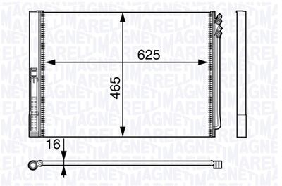 Конденсатор, кондиционер MAGNETI MARELLI 350203716000