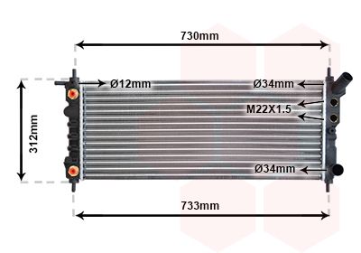 Radiators, Motora dzesēšanas sistēma VAN WEZEL 37002264