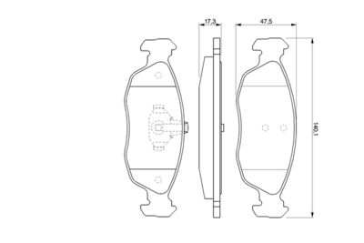 Комплект тормозных колодок, дисковый тормоз BOSCH 0 986 424 452