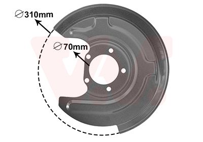 Dubļu sargs, Bremžu disks VAN WEZEL 0315373