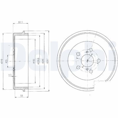 Тормозной барабан DELPHI BF405