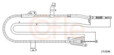Тросик, cтояночный тормоз COFLE 17.0246