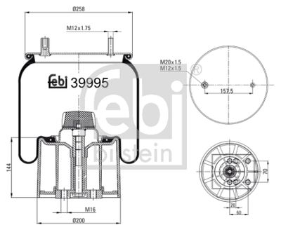 Pneimoatsperes spilvens, Pneimopiekare FEBI BILSTEIN 39995