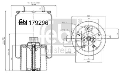 Pneimoatsperes spilvens, Pneimopiekare FEBI BILSTEIN 179296