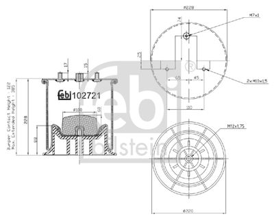 Pneimoatsperes spilvens, Pneimopiekare FEBI BILSTEIN 102721