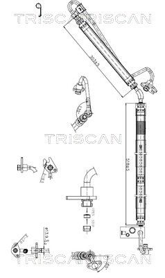Гидравлический шланг, рулевое управление TRISCAN 8516 29076