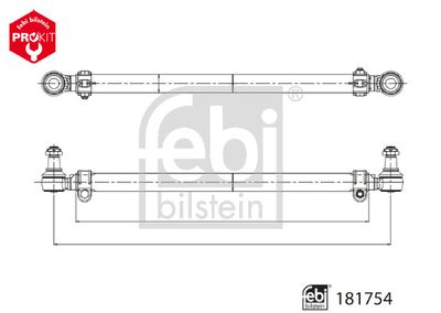 Поперечная рулевая тяга FEBI BILSTEIN 181754