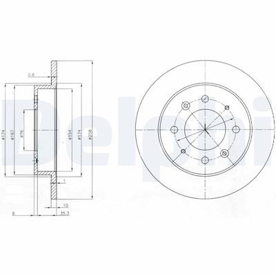 Тормозной диск DELPHI BG4017