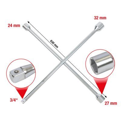 Riteņu atslēga KS TOOLS 518.1155