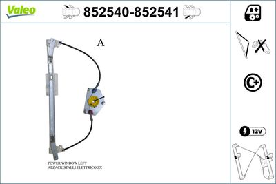 Стеклоподъемник VALEO 852540