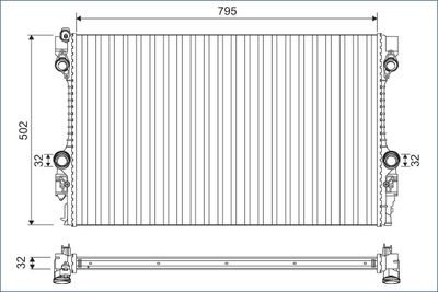 Radiators, Motora dzesēšanas sistēma VALEO 701126