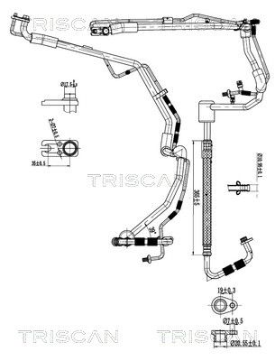 Augst-/Zemspiediena cauruļvads, Gaisa kond. sist. TRISCAN 9010 28080
