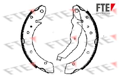 Bremžu loku komplekts FTE 9100018