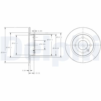 Тормозной диск DELPHI BG2732