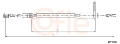 Тросик, cтояночный тормоз COFLE 92.10.9583