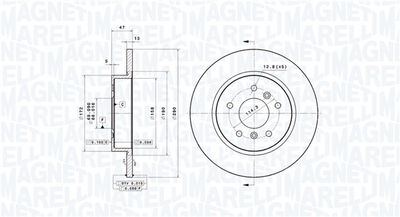 Тормозной диск MAGNETI MARELLI 360406139601